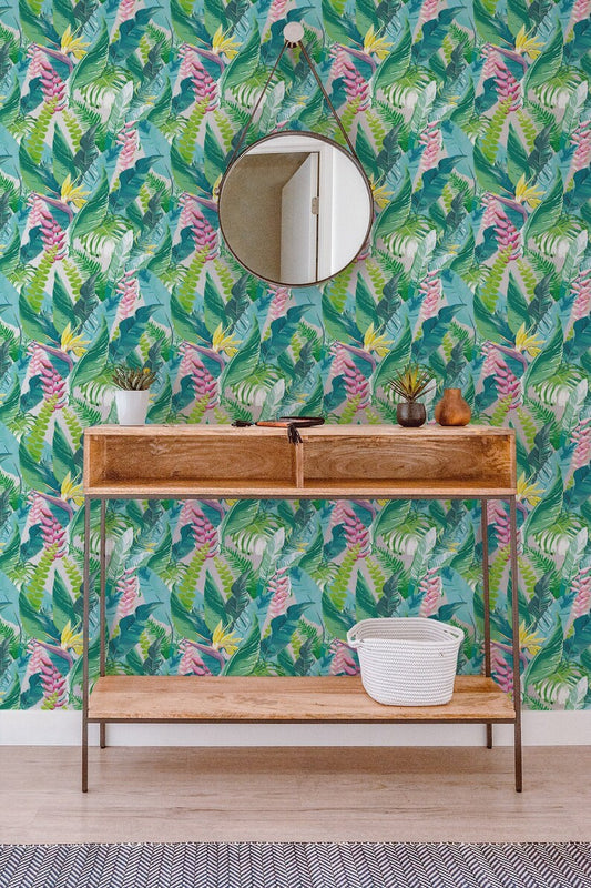 Calathea Leaves Living Room Wallpaper