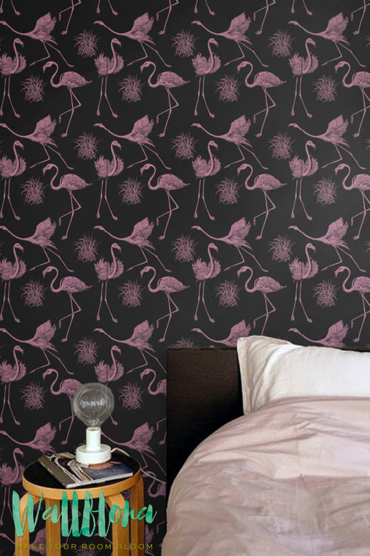 Flamingo Removable Wallpaper For Bedroom